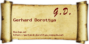 Gerhard Dorottya névjegykártya